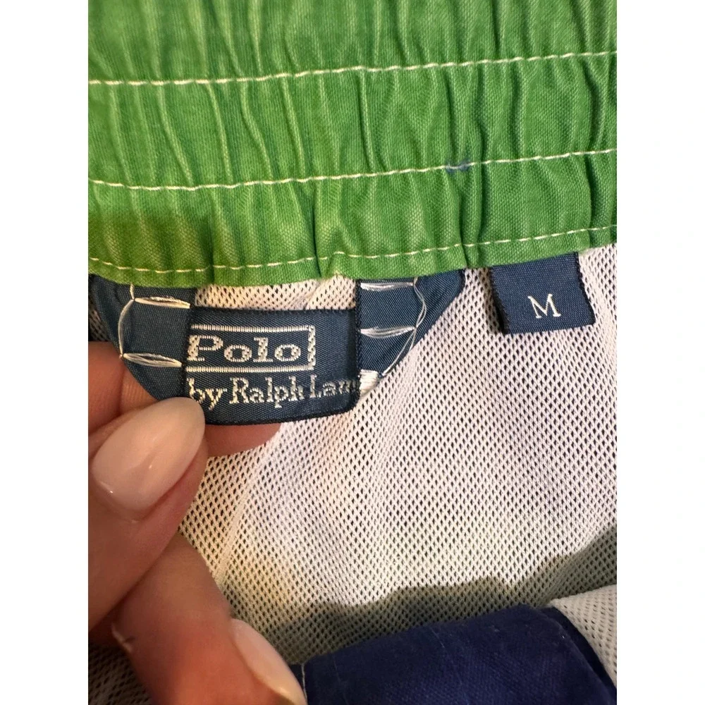 Polo Ralph Lauren Y2K Big Pony Colorblock Swim Trunks Men's Medium